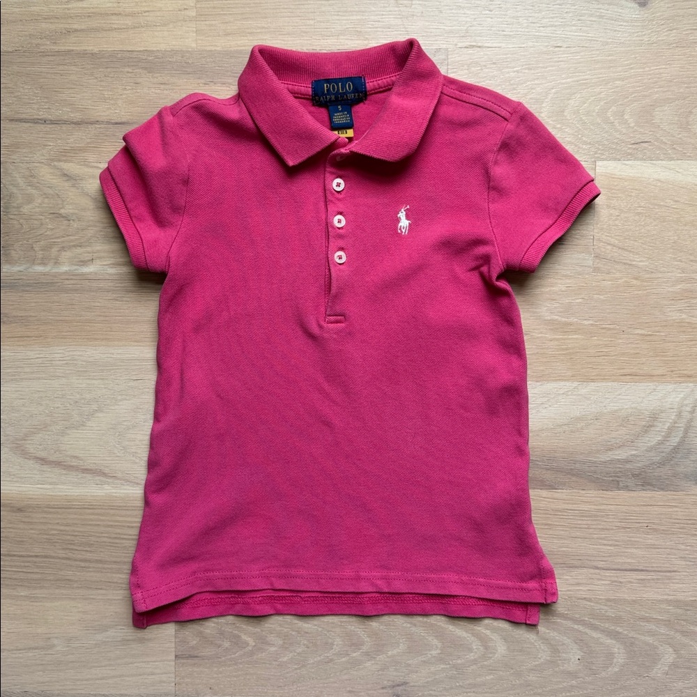 Toddler Polo by Ralph Lauren Hot Pink Polo Shirt - Size 5